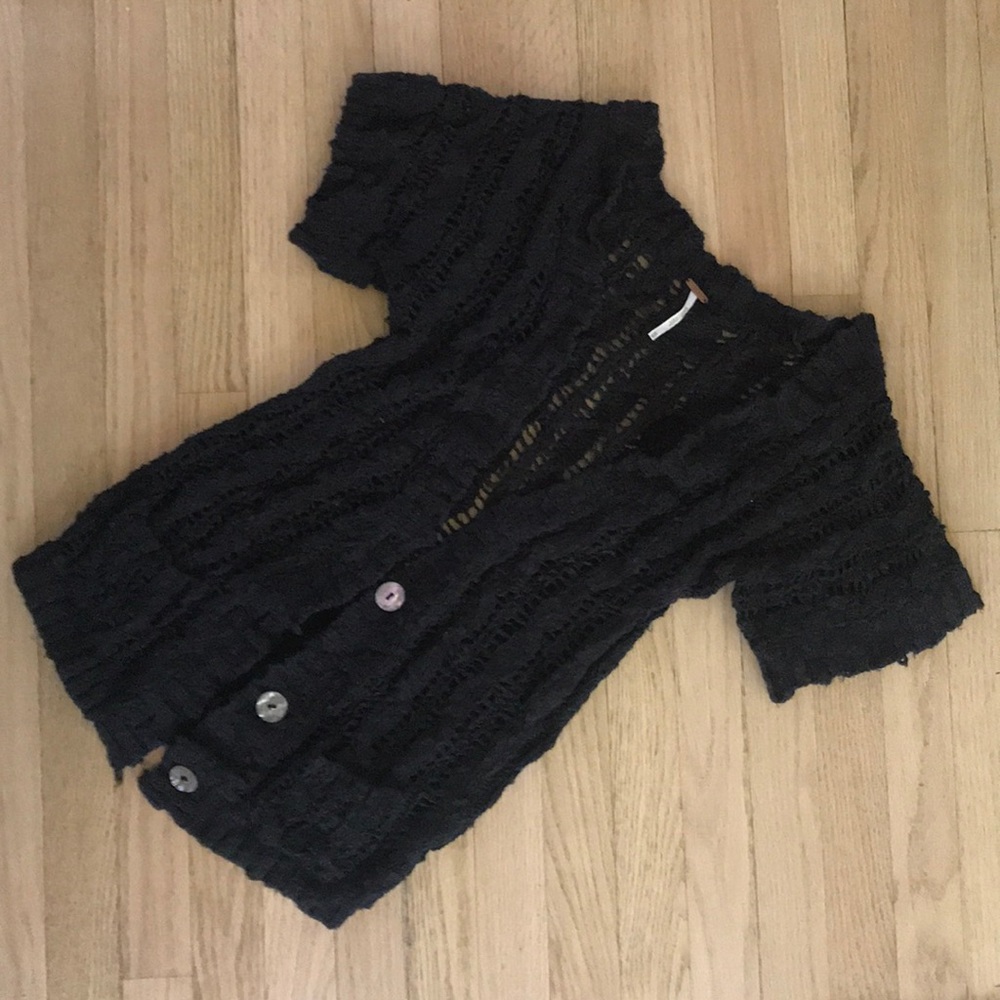 Free People xs short sleeved 3 button cardigan - Picture 1 of 4